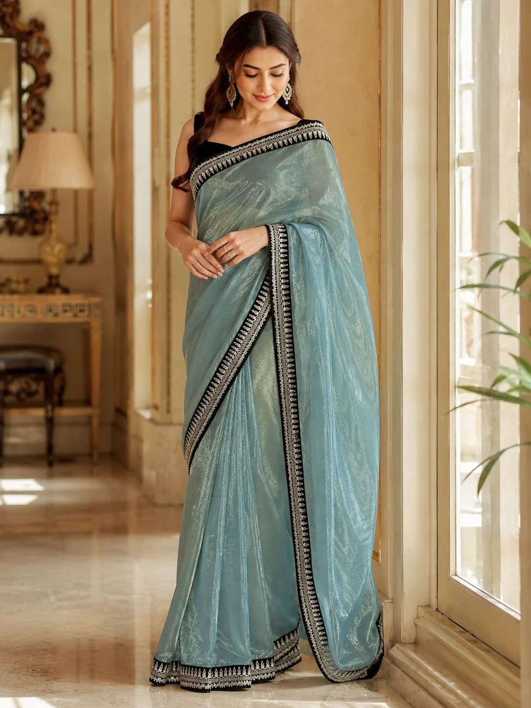 Twil Net Saree